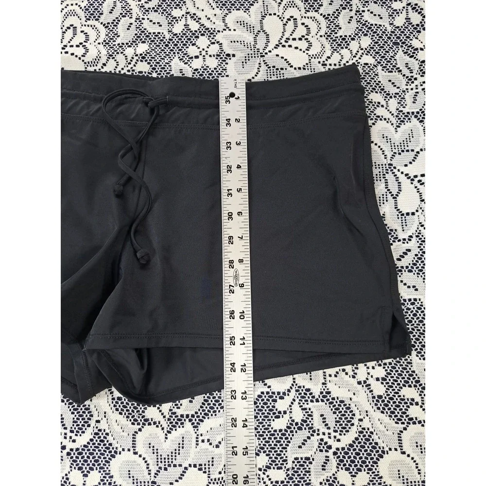 Tropical Escape Swim Shorts 12 Black Tankini Swim Top L Adjustable Straps Padded